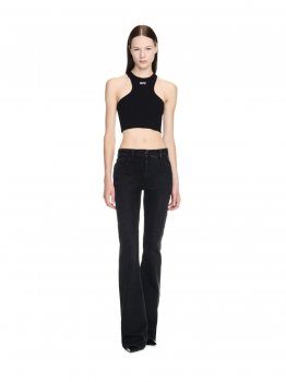 Off-White SLIM FLARED 5PKT PANTS - Black