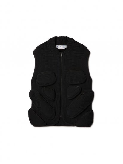 Off-White Multipockets Knit Gilet on Sale - Black - Click Image to Close