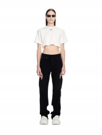 Off-White Off Stamp Rib Cropped Tee - White