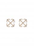 Off-White Mini Arrow Strass Earrings - Gold