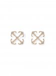 Off-White Mini Arrow Strass Earrings - Gold