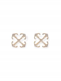Off-White Mini Arrow Strass Earrings - Gold