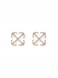 Off-White Mini Arrow Strass Earrings - Gold