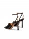 Off-White Lollipop Satin High Sandal on Sale - Black