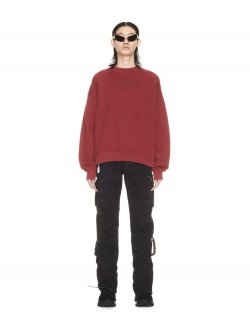 Off-White GIVE ME SPACE SKATE CREWNECK RIO RED FI on Sale - Red