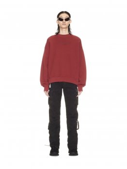 Off-White GIVE ME SPACE SKATE CREWNECK RIO RED FI on Sale - Red