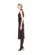 Off-White SATIN BUCKLE LONG DRESS BURGUNDY NO COL on Sale - Red
