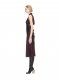 Off-White SATIN BUCKLE LONG DRESS BURGUNDY NO COL on Sale - Red