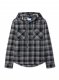 Off-White Check Hooded Shirt - Grey