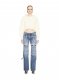 Off-White SMALL ARROW PEARL CROP HOODIE BEIGE BLA on Sale - White