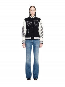 Off-White WO METEOR MOON VARSITY - Black