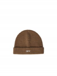 Off-White CLASSIC KNIT BEANIE on Sale - Green