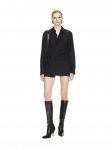 Off-White OFF JACQ TWIST SHIRT DRESS on Sale - Black