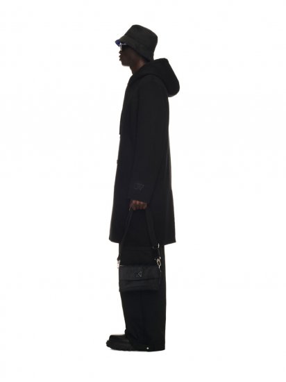 Off-White OW EMB DBL WO HOOD SLIM COAT - Black - Click Image to Close
