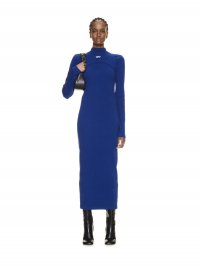 Off-White OFF STAMP RIB ROUND LONG DRES on Sale - Blue