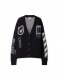 Off-White VARSITY BLING CARDIGAN - Black