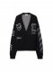 Off-White Varsity Knit Cardigan - Black