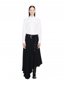 Off-White Poplin Cross Belt Shirt - White