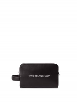 Off-White QUOTE BOOKISH POUCH - Black