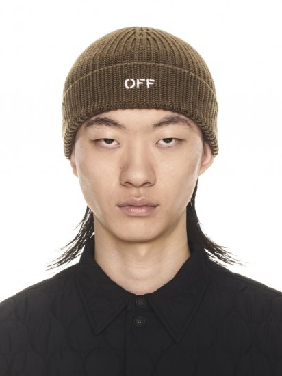 Off-White CLASSIC KNIT BEANIE on Sale - Green - Click Image to Close