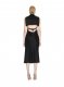 Off-White SATIN BUCKLE LONG DRESS on Sale - Black