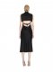 Off-White SATIN BUCKLE LONG DRESS on Sale - Black