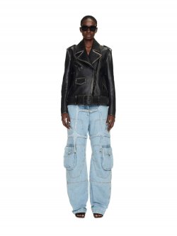 Off-White VINTAGE OVERSIZE BIKER on Sale - Black