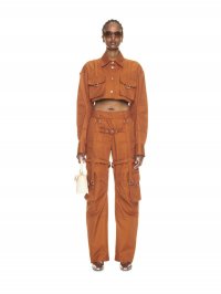 Off-White CO CARGO PKT OVER PANT BRICK RED NO COLO on Sale - Orange