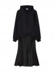 Off-White SATIN JER CYCL HOODIE DRESS - Black