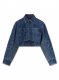 Off-White Motorcycle Hole Crop Jacket on Sale - Blue