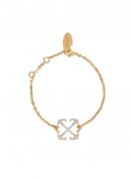 Off-White Arrow Strass Bracelet - Gold