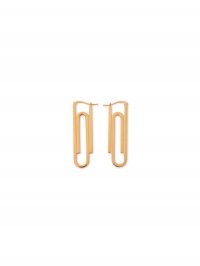 Off-White Paperclip Earrings - Gold