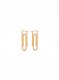 Off-White Paperclip Earrings - Gold
