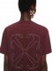 Off-White Embr Stitch Arrow Casual Tee on Sale - Red