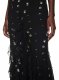 Off-White Moon Geo Str Ruffle Slip Dress - Black