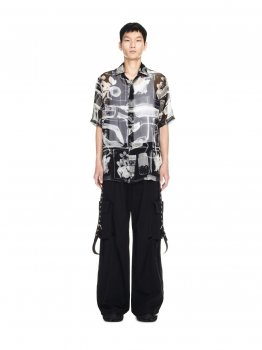 Off-White Xray Chiffon Bowling Shirt - Black