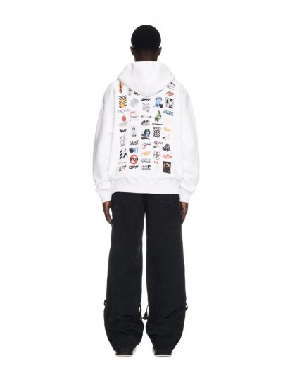 Off-White Off-White??Logic Skate Hoodie - White - Click Image to Close