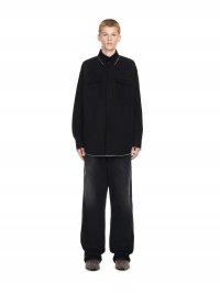 Off-White Zip Heavycot Milit Overshirt - Black