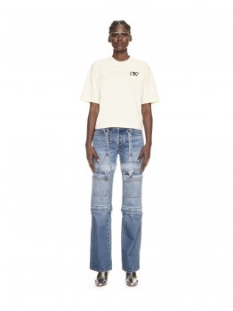 Off-White FLOCK OW BASIC TEE on Sale - White