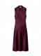 Off-White SATIN BUCKLE LONG DRESS BURGUNDY NO COL on Sale - Red