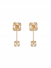 Off-White Double Arrow Earrings - Gold