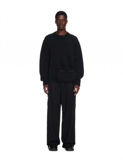 Off-White Rope Multipkt Knit Crewneck - Black - Click Image to Close