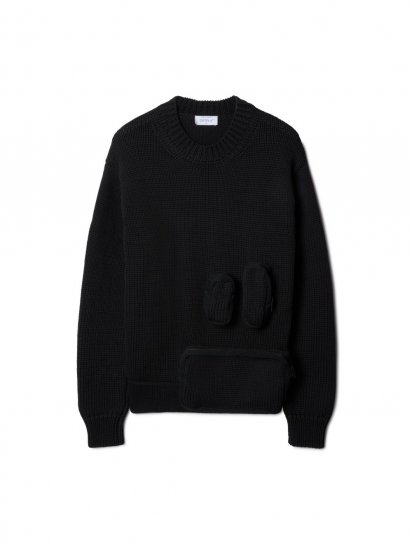 Off-White Rope Multipkt Knit Crewneck - Black - Click Image to Close