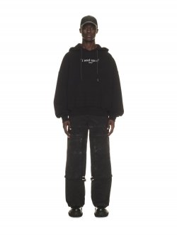 Off-White GIVE ME SPACE DBL STRING HOOD BLACK WHIT - Black