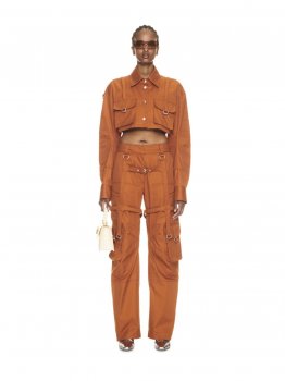 Off-White CO CARGO PKT OVER PANT BRICK RED NO COLO on Sale - Orange