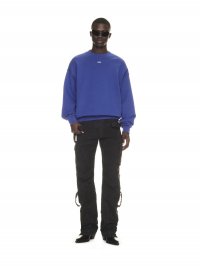Off-White OFF STAMP SKATE CREWNECK DARK BLUE WHI on Sale - Blue
