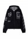 Off-White Moon Vars Knit Zip Hoodie on Sale - Black