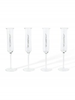 Off-White FLUTE GLASS QUOTE SET - Neutrals
