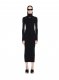 Off-White Off Stamp Rib Round Long Dress - Black