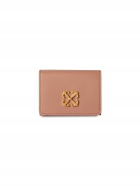 Off-White JITNEY MINI COMPACT WALLET NUDE NO COLO on Sale - Neutrals